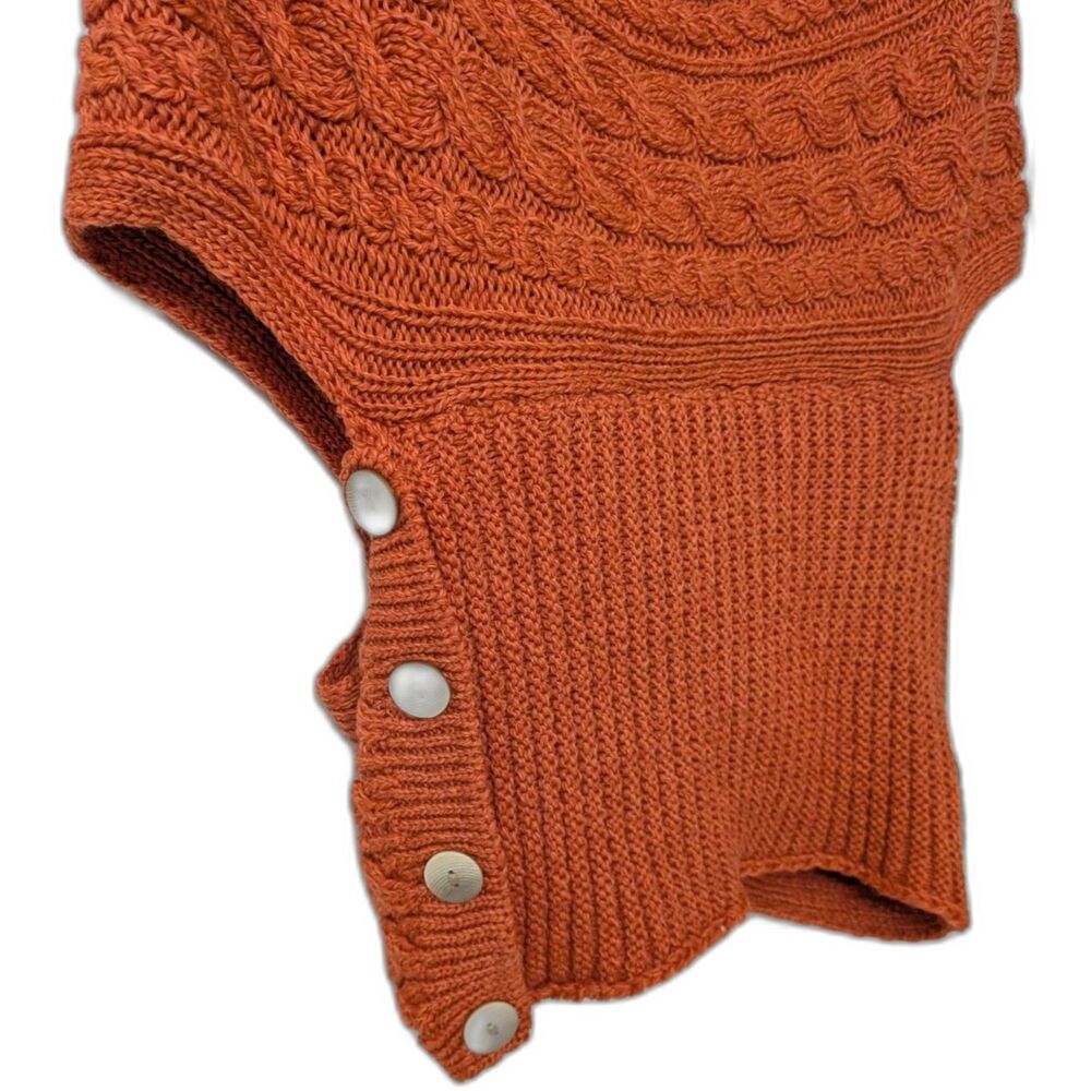 Aran Sweater Wrap 100% Irish Merino Wool | SZ Med - Picture 6 of 10